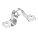 uxcell リジッドパイプストラップ チューブストラップ パイプ直径18mm 2穴 201ステンレス製 テンション クリップ クランプ 16個入
