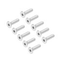 uxcell フラットヘッド小ネジ?内側六角ネジ?ステンレス鋼?ボルト M4x16mm 30個(4)