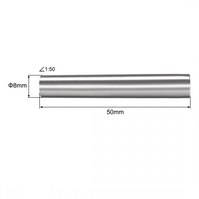 uxcell テーパーピン?304ステンレス鋼??シェルフサポートピン固定要素?シルバートーン 8mm x 50mm 4個