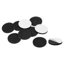 uxcell 家具脚パッド 接着剤 フェルト パッド 30mm 直径 3mm 厚 円形 ブラック 10個入り