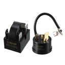 uxcell 冷蔵庫スターターリレー過熱保護装置 冷蔵庫 ptcスターターリレー 12 Ohm 4ピン + コンプレッサー 過負荷 保護装置