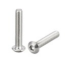 uxcell 小ネジ M3x20mm 304ステンレス鋼 六角穴付き 小ネジボルト 丸頭小ねじ 50個入り(4)