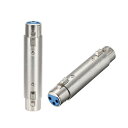 uxcell XLR 3極メス - メスアダプタ マイクケーブルアダプタ ジェンダーチェンジャーカプラ 亜鉛合金 2個入り