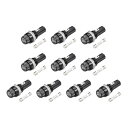 uxcell ねじキャップパネルマウントヒューズホルダー AC 125V / 15A 250V / 10A 6 x 30mmセラミックヒューズ付き 10セット