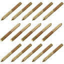 uxcell M8ハンガーボルト 自己タッピングねじ ダブルヘッドボルト 長さ75mm 8mm 家具レッグ適用 炭素鋼 15本入り
