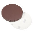 uxcell サンディングディスク フロッキングサンドペーパー 122mm フックとループ 600グリット ランダム軌道サンダー用 10個入り
