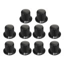 uxcell ポテンショメーターロータリーノブポット 6mmインサートシャフト 25x19.5mm プラスチック 10Pcs