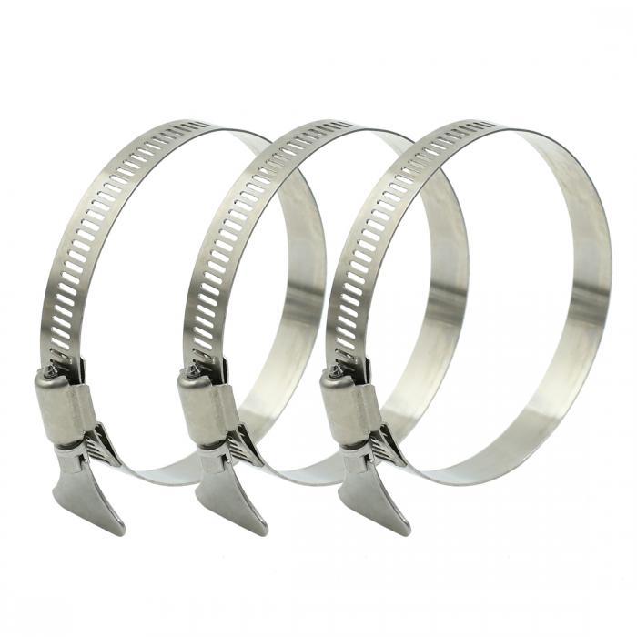 uxcell 車のホースクランプ 調節可能 65-89mm ステンレス鋼 ウォームギア ホースクランプ 3個入り