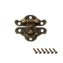 uxcell ハスプラッチ クラスプ 長方形 木製ケース クラシック 28x23.0mm 10セット入