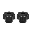 uxcell スターノブグリップハンドル インサートメススレッド スターヘッド直径31mm メスネジ径M6 ベークライト ブラック 2個入り