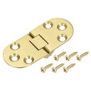 uxcell フリップヒンジ 180度 ミシン折りたたみテーブル用 ネジ付き 真鍮 70 mmx30 mm ゴールドトーン 2個