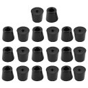 uxcell ゴム足バンパー D19x15xH17mm ブラック 耐久性 フットパッド 20個入り