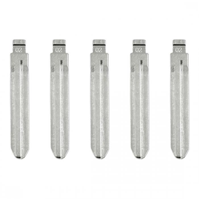 uxcell キーブランクブレード カーフリップリモート 折りたたみ トヨタカムリカローラ用 メタル 5個入り