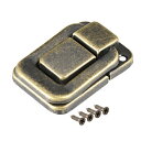 uxcell トグルラッチ パッチン錠 ブロンズ ビンテージスタイル 38 x 25 x 9mm 鉄 金属 ボックスキャッチ 2個入り