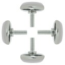 uxcell 調節可能な足パッド フットパッド M6 x 15 x 30mm 家具 レベリングフィート 調節可能な レベラー キャビネット脚用 4個入り