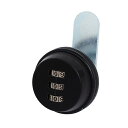 uxcell コンビネーションカムロック キーレスカムロック シルバートーン ブラック 金属 3ダイヤル 18mm キャビネット用 メールボックス用