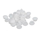 uxcell スキューカップカバー プラスチック製ホワイト 家具パイプエンド 12mm径 30個入り