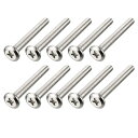 uxcell 家具ボルト 十字ヘッドネジ ファスナー 炭素鋼 M6x50mm 10個入り