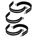 uxcell ケーブルホース パイプクランプホルダー 55mm径 EPDMゴム ライン付きPクリップ 5個入り