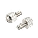 uxcell つまみネジ グリップノブ ぎざぎざのヘッド コンピュータ PCケース用 メタル 100個入り M4x8mm