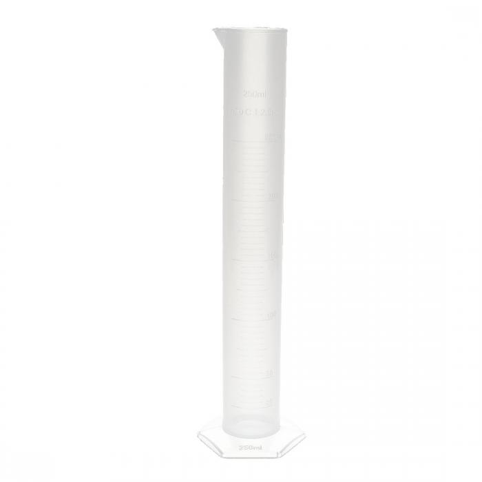 uxcell メスシリンダー 計量カップ プラスチック製 ホワイトクリア ラボ用カップ 250ml