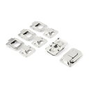uxcell 掛け金 ボックスラッチ 金属素材 シルバートーン 40 x 28 x 8mm 5枚入り