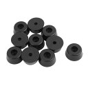 uxcell 家具保護パッド 21mm x 10mm 円錐形 ゴム 家具 バンパー 足 カバー パッド ブラック 10個入り