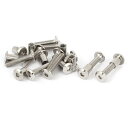 uxcell ネジポスト ベルトバックル バインディングボルト レザーファスナー 適用穴径6 mm オスM6x30 mm 10セット