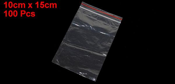 uxcell ポリ袋 ビニール袋 包装袋 多目的 透明 10*15CM 100個入