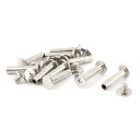uxcell ネジポスト ベルトバックル バインディングボルト レザーファスナー 適用穴径5 mm メスM5x20 mm シルバートーン 10セット