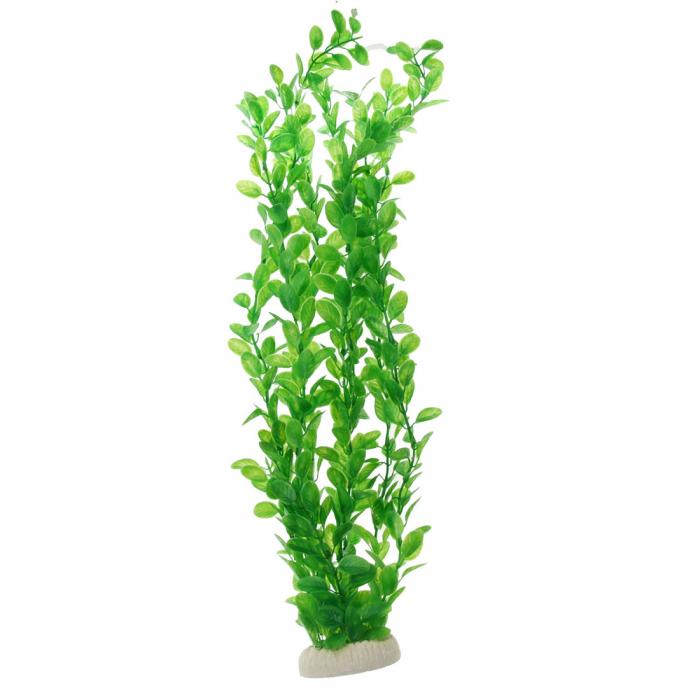 uxcell 人工水草 水槽の装飾 ジャルダンプラスチック植物 長さ50.8cm グリーン セラミック