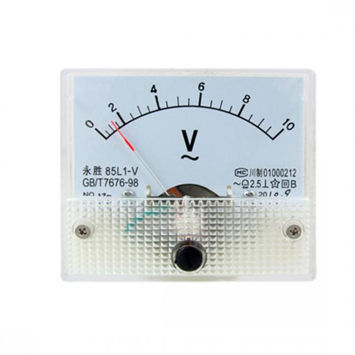 uxcell 電圧メーター ミリアンペアアナログ 電流パネルメータ 電流試験 AC 0-10V 85L1-V
