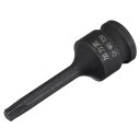 uxcell T30インパクトトルクスビットソケット 9.5 mmスクエアドライブ 長さ60 mm CR-MO メートル法サイズ