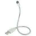 uxcell USB LEDライト 白色光 柔軟な金属 グース ネック ランプ シルバートーン