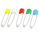 uxcell 安全ピン プラスチック製カラフル ロックの布 実用的 耐久性的 5個入り