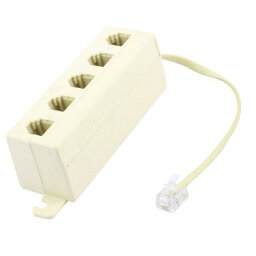 uxcell RJ11電話コネクター RJ45フォンコネクター 6ピン 5ポート 電子部品