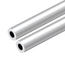 uxcell 6063アルミニウム丸管 300mm長さ 19mm外径 5.2-16mm内径 シームレスアルミニウムストレートチューブ 11mm ID x 19mm OD、2個