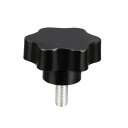 uxcell クランプねじノブ クランプつまみ スターノブ M10 x 20mm プラスチック メタル 1個入り
