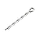 uxcell 割りピン スプリットコッターピン ファスナークリップ 2プロング 304ステンレス製 シルバートーン 2.5 mm x 30 mm 60個入