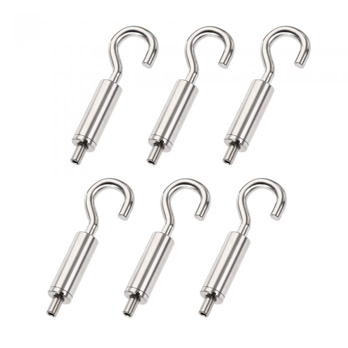 uxcell 写真掛けるワイヤフック コッパー製フック 調整可能 家写真 展覧会 ギャラリー用 口幅7mm 6個入