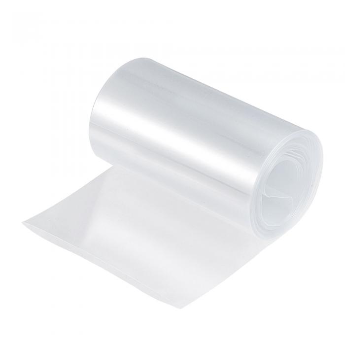 uxcell バッテリーラップ バッテリーパック PVC 熱収縮 ラップチューブ 熱収縮チューブ クリア フラット幅90 mm 長さ3 M