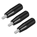 uxcell 回転ハンドル M6オスハンドル 機械ハンドル フライス盤ノブ ねじ長さ12mm 3個入り