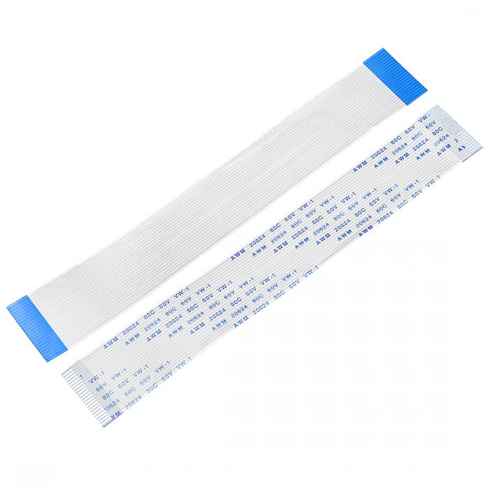 uxcell フレキシブルフラットケーブル フレキシブルリボンケーブル ブルー シルバーグレー プラスチック 150mm 1mmピッチ 22ピン FPC FFC 液晶テレビカーオーディオ用 DVDプレーヤー用 10個入(Aタイプ)