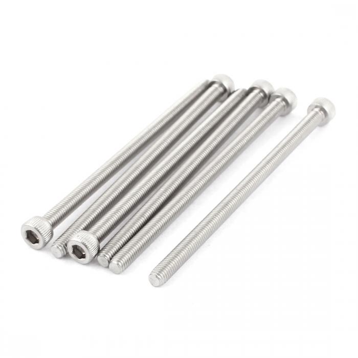 uxcell 六角穴付ボルト ステンレス全ネジ ヘッド キャップネジ M5x90mm 304 ステンレス鋼素材 6枚入り