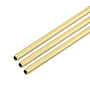 uxcell 真鍮丸管?300 mm長さ?0.5 mm壁厚さ?シームレスストレートパイプチューブ 3.5mm 外径 x 0.5mm壁厚,3個
