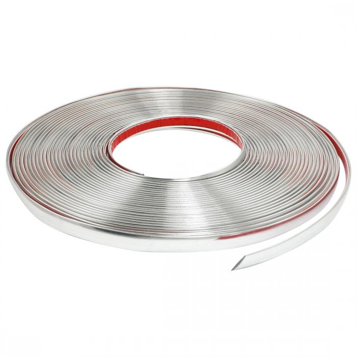 uxcell スリムモール カー成形トリムストリップ 車窓粘着トリムストリップライン PVC 15M x 12mm