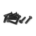 uxcell 六角穴付きボルト 皿ボルト 10.9合金鋼 機械ねじ フラットヘッド M8*40mm 10個入り(4)