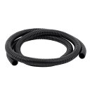 uxcell コルゲートチューブ ワイヤー保護 プラスチック ブラック 18mm x 15mm 1.6M長