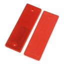 uxcell 車のリフレクター 汎用 レッド プラスチック製反射板 リフレクター145mm x 50mm 自動車用 トラック 2枚入り