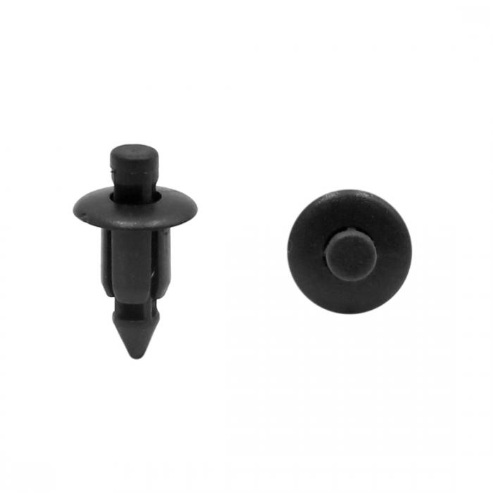 uxcell クリップ 6mmの穴径 ブラック プラスチック製 プッシュ型 リベット インテリア トリム パネル ..